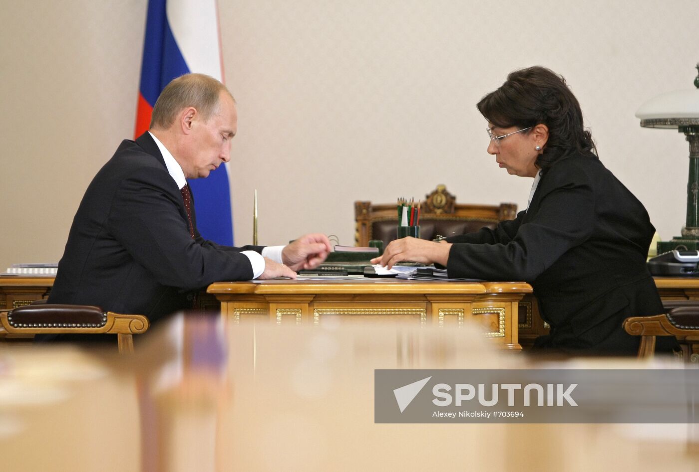 Vladimir Putin meets with Marina Seliverstova