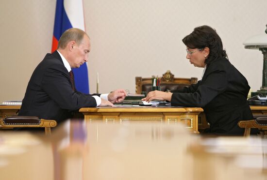 Vladimir Putin meets with Marina Seliverstova