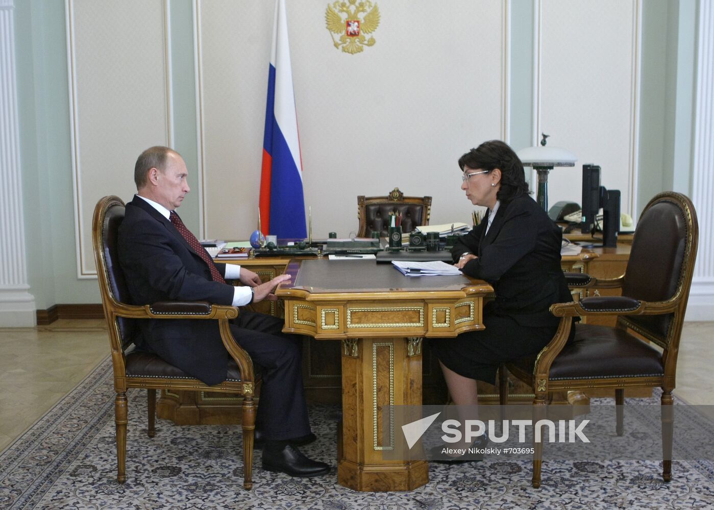 Vladimir Putin meets with Marina Seliverstova