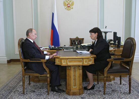 Vladimir Putin meets with Marina Seliverstova