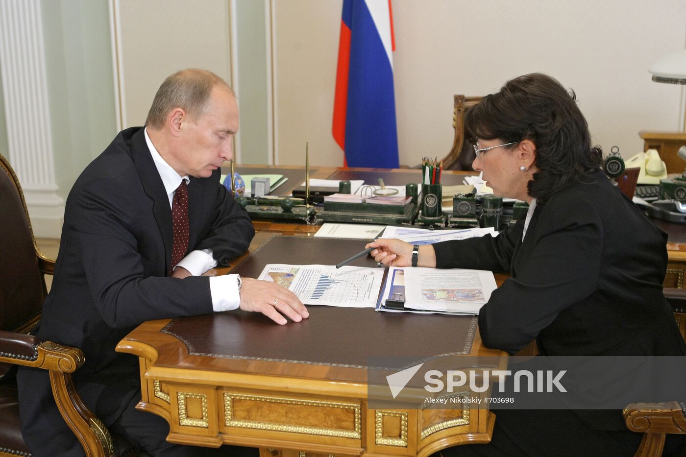 Vladimir Putin meets with Marina Seliverstova