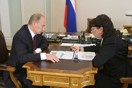 Vladimir Putin meets with Marina Seliverstova