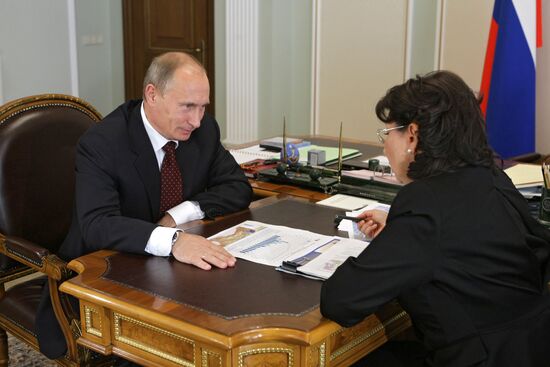Vladimir Putin meets with Marina Seliverstova