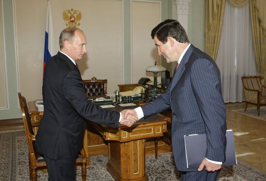 Vladimir Putin at working meeting with Alexander Koval