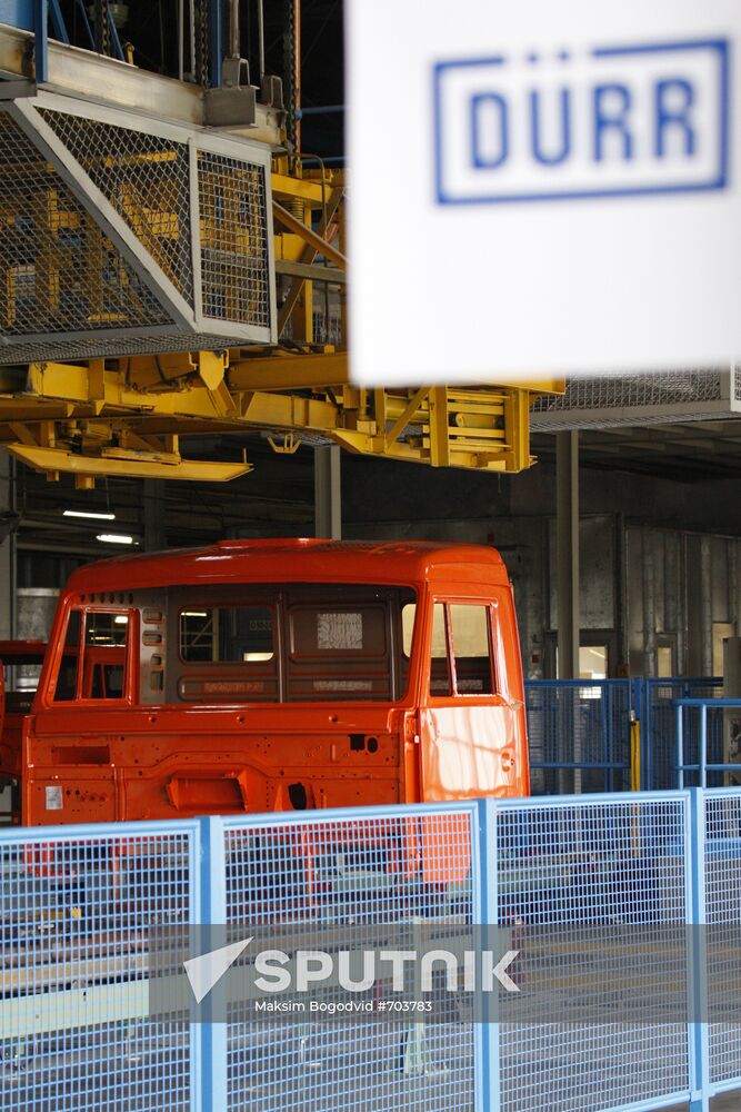 Launch of new cabine painting line at KAMAZ plant