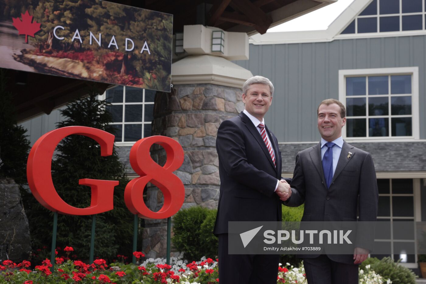 Dmitry Medvedev attends G8 summit, Canada