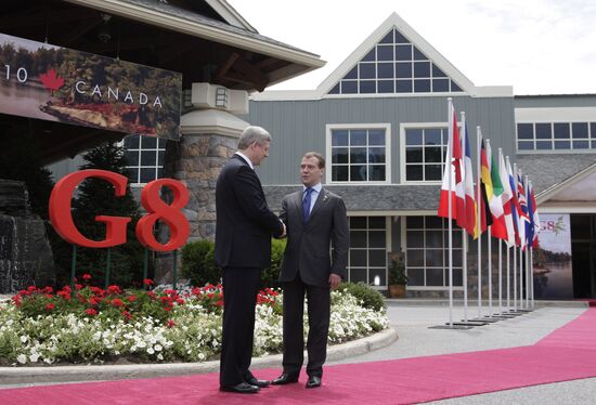 Dmitry Medvedev attends G8 summit, Canada