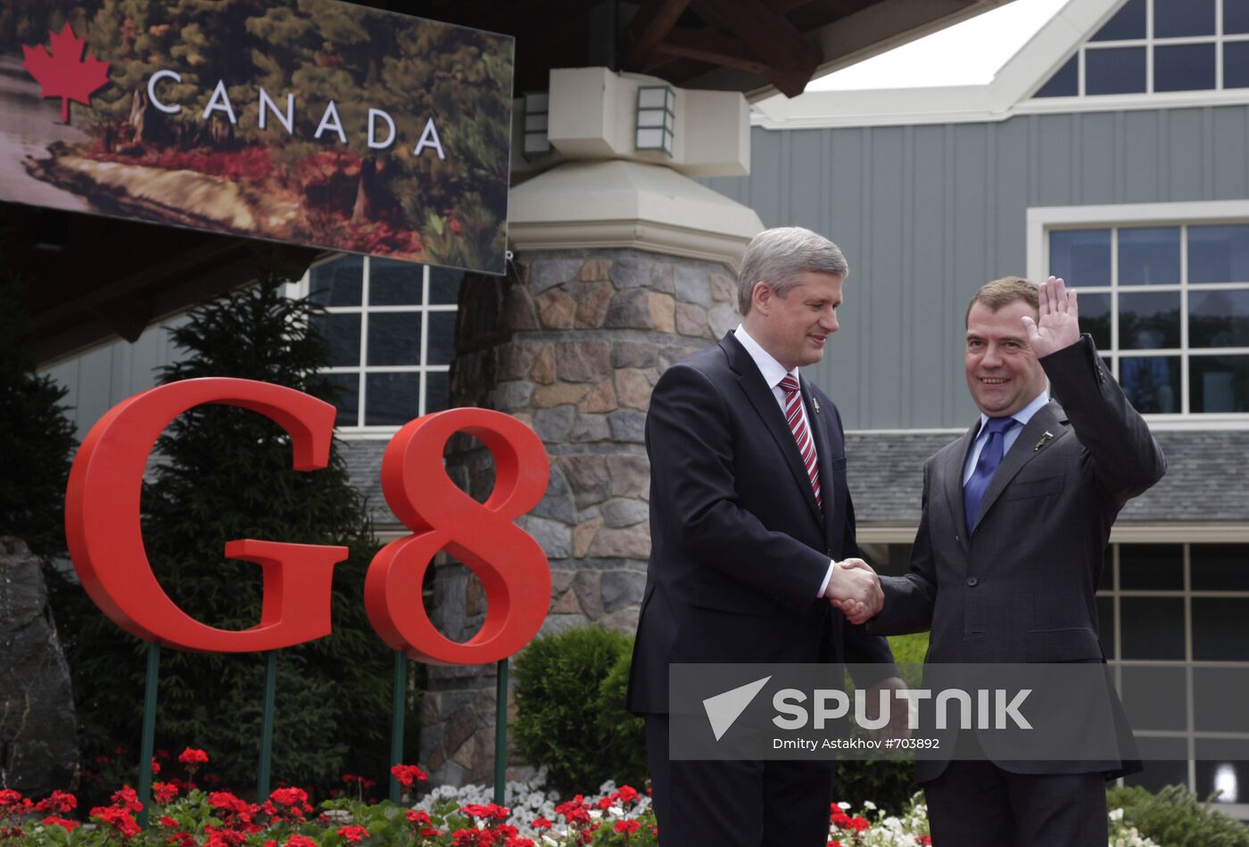 Dmitry Medvedev attends G8 summit, Canada