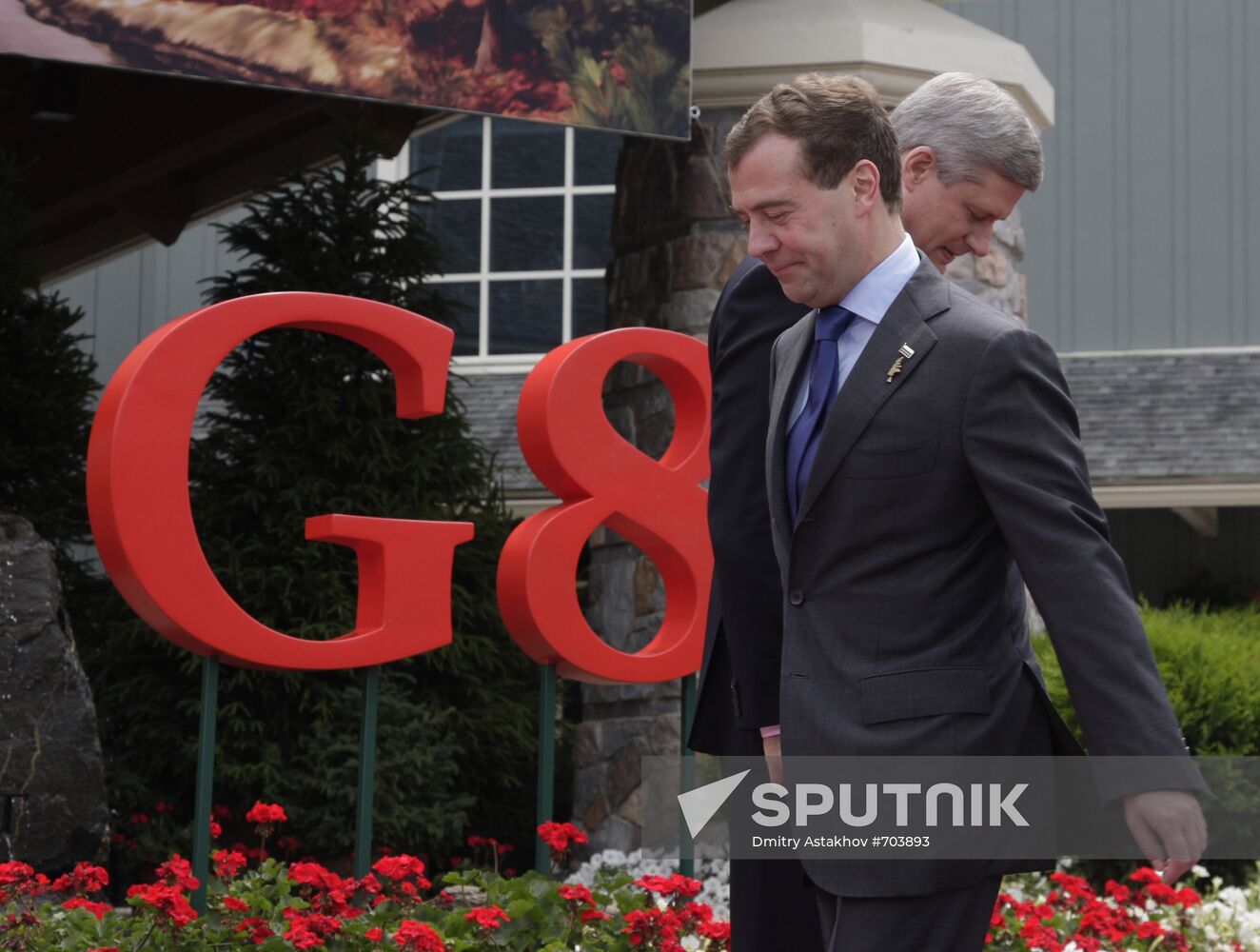 Dmitry Medvedev attends G8 summit, Canada