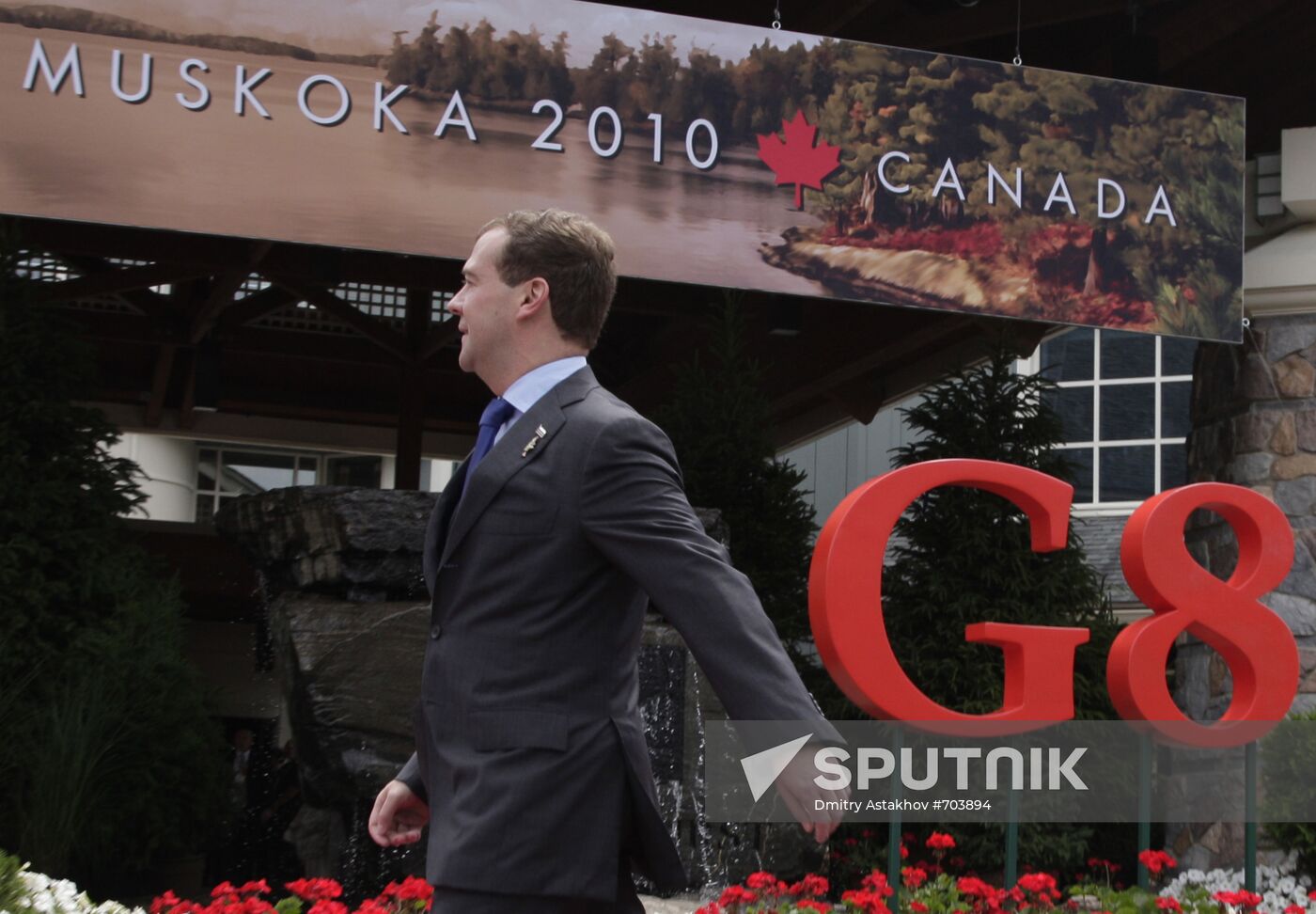 Dmitry Medvedev attends G8 summit, Canada