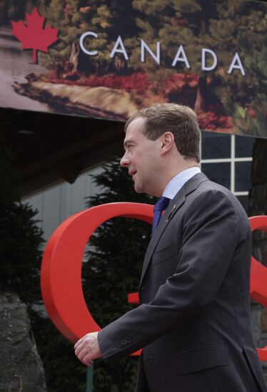 Dmitry Medvedev attends G8 summit, Canada