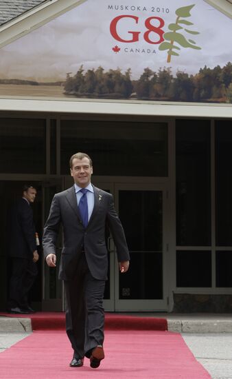 Dmitry Medvedev attends G8 summit, Canada