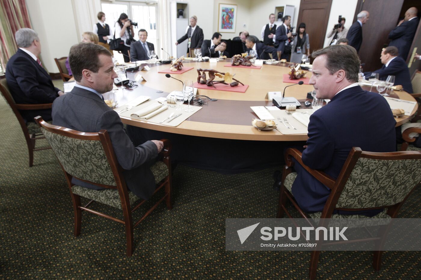 Dmitry Medvedev attends G8 summit, Canada