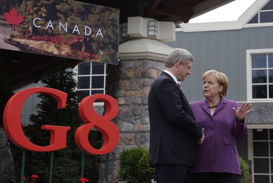 Angela Merkel and Stephen Harper