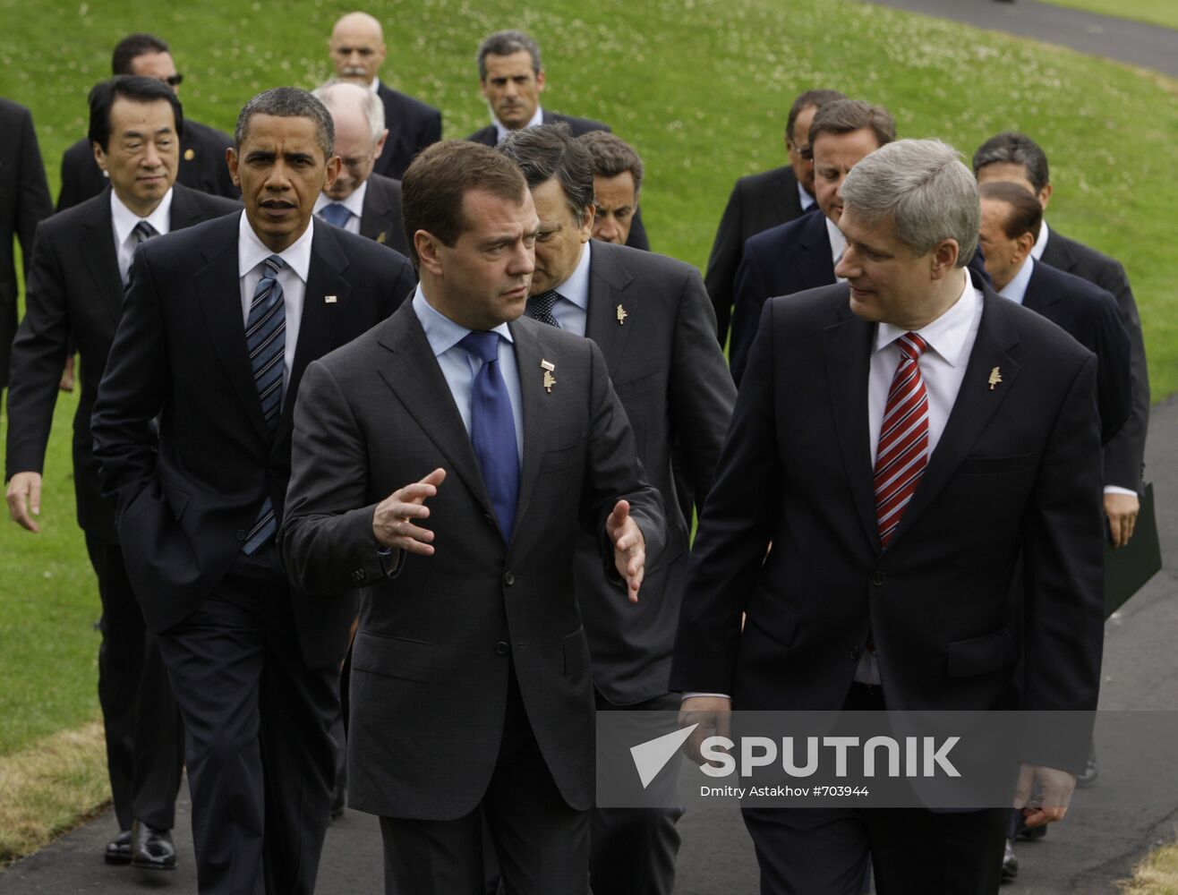 Dmitry Medvedev attends G8 summit in Canada