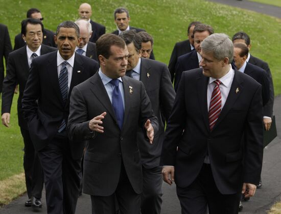 Dmitry Medvedev attends G8 summit in Canada