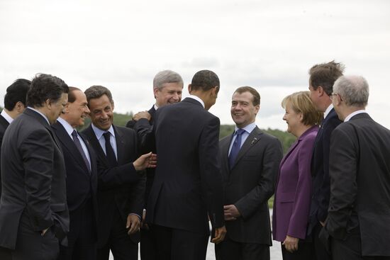 Dmitry Medvedev attends G8 summit in Canada