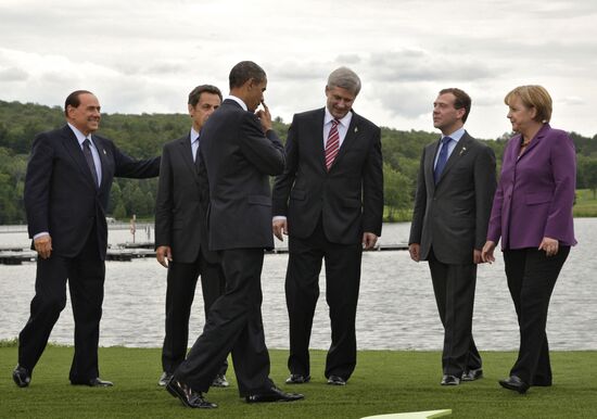 Dmitry Medvedev attends G8 summit in Canada