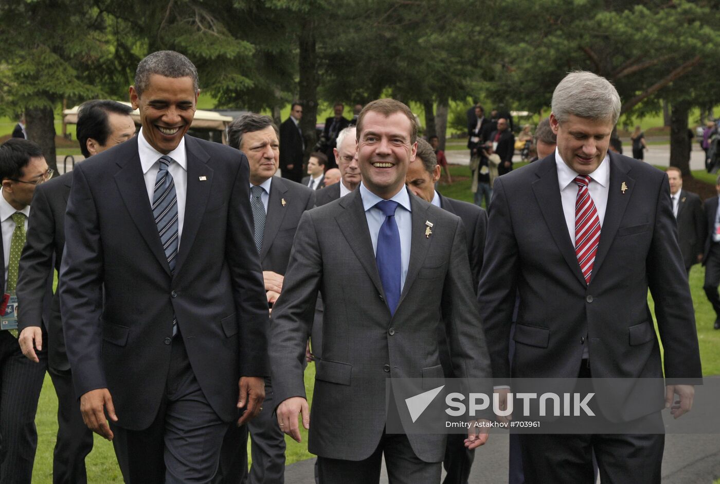 Dmitry Medvedev attends G8 summit in Canada