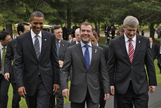 Dmitry Medvedev attends G8 summit in Canada