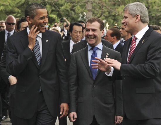 Dmitry Medvedev attends G8 summit in Canada
