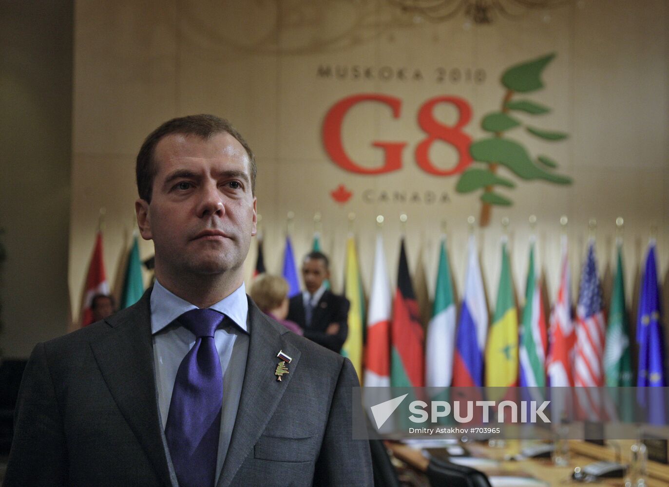 Dmitry Medvedev attends G8 summit in Canada