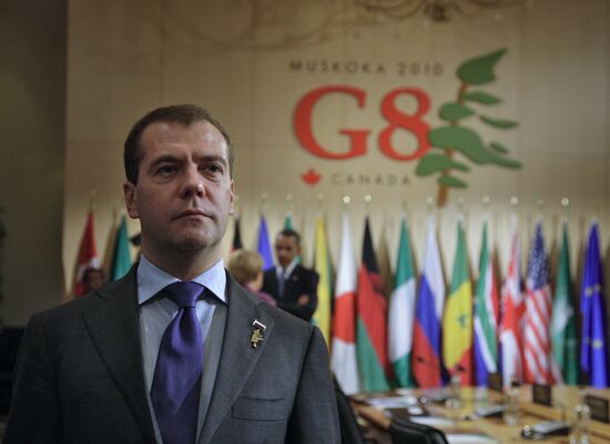 Dmitry Medvedev attends G8 summit in Canada