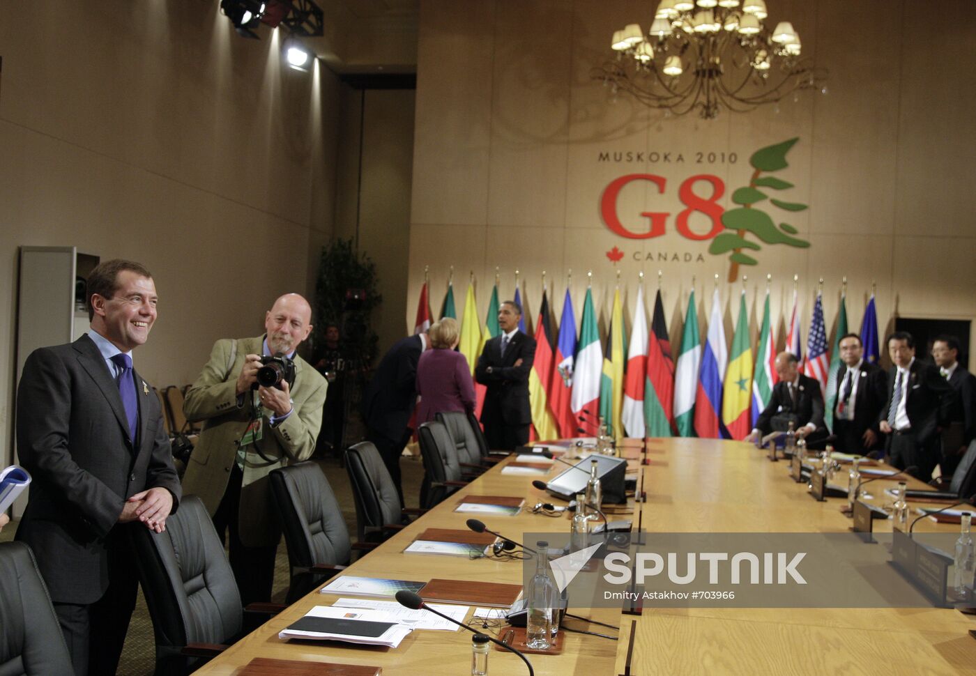 Dmitry Medvedev attends G8 summit in Canada