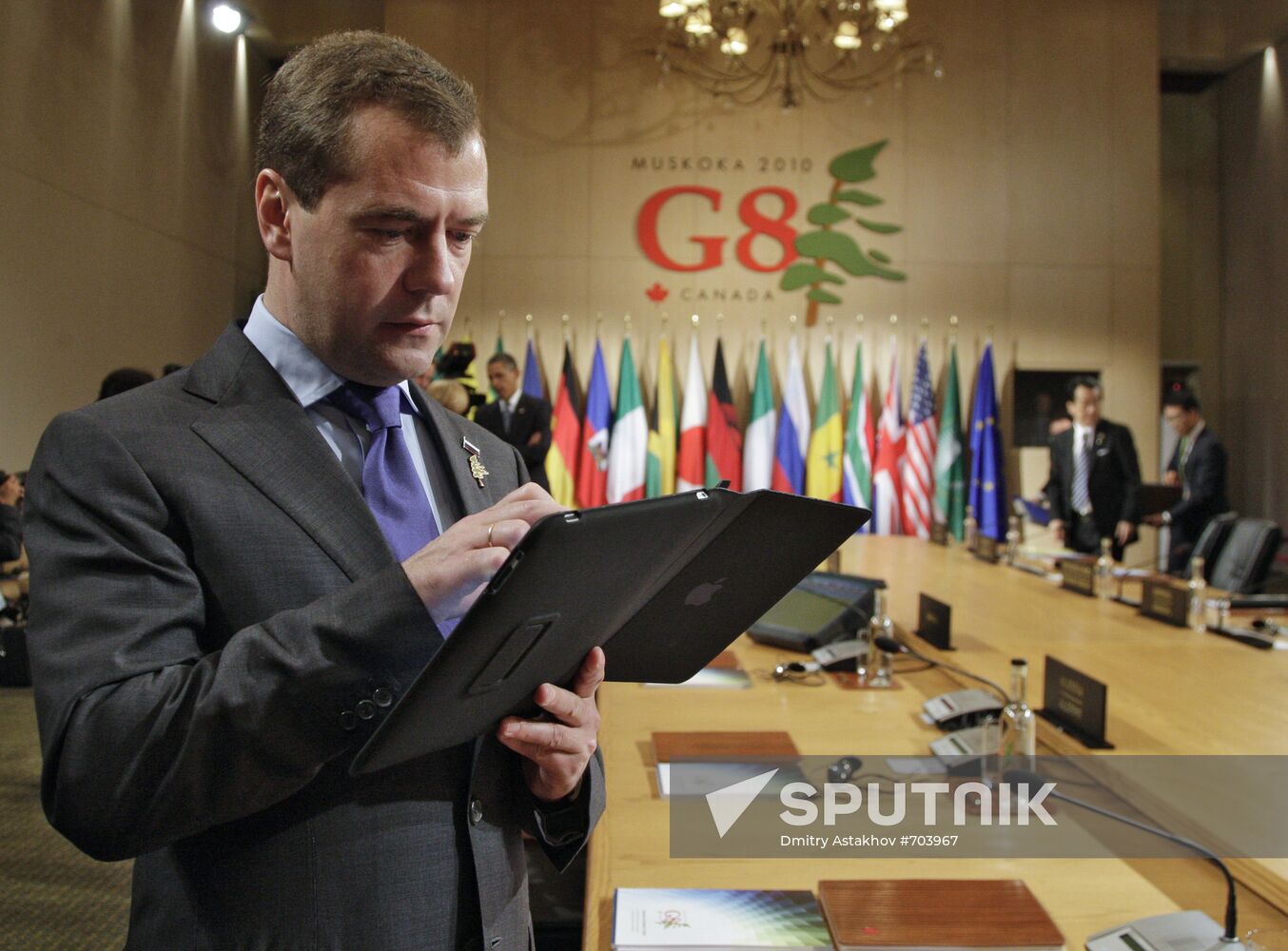 Dmitry Medvedev attends G8 summit in Canada