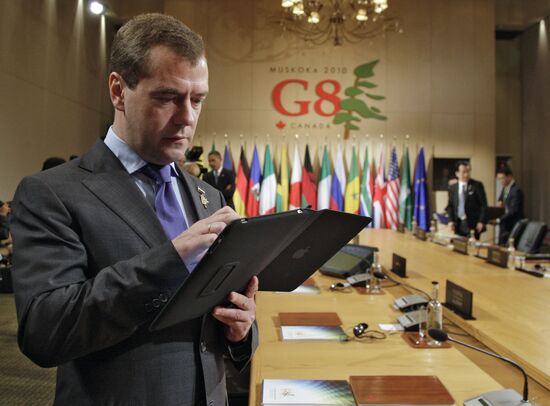 Dmitry Medvedev attends G8 summit in Canada