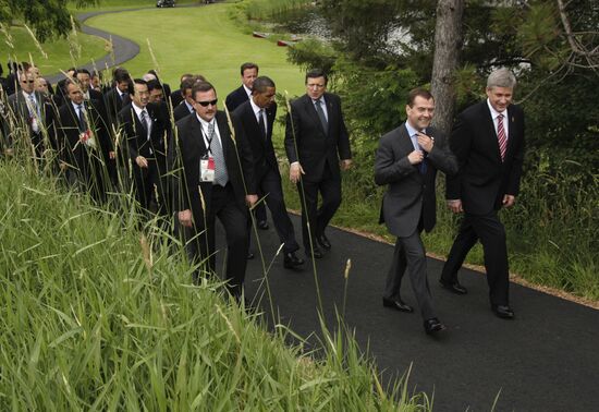 Dmitry Medvedev attends G8 summit in Canada