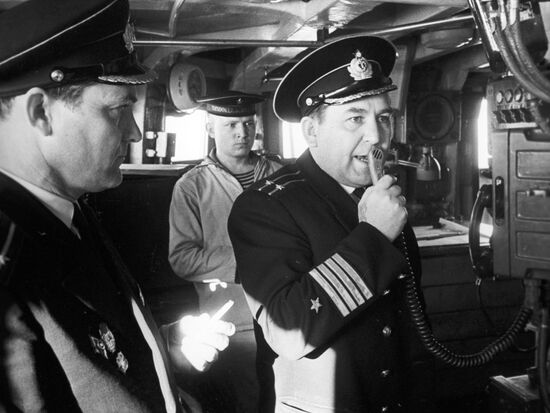 Command post at Soviet naval unit