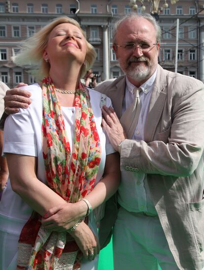 Vladimir Khotinenko with wife Tatiana