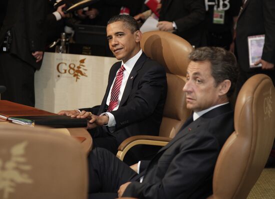 Nicolas Sarkozy and Barak Obama
