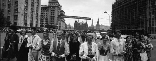 Youth representatives from different Soviet republics