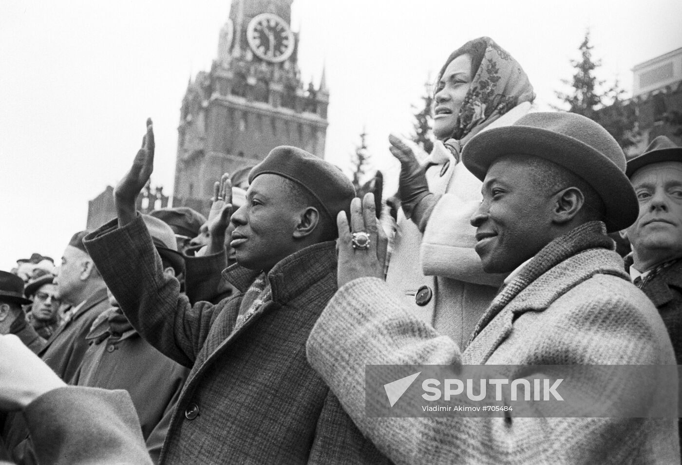S.Jomban and K.Karamoko at May Day demonstration of 1971