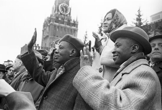 S.Jomban and K.Karamoko at May Day demonstration of 1971