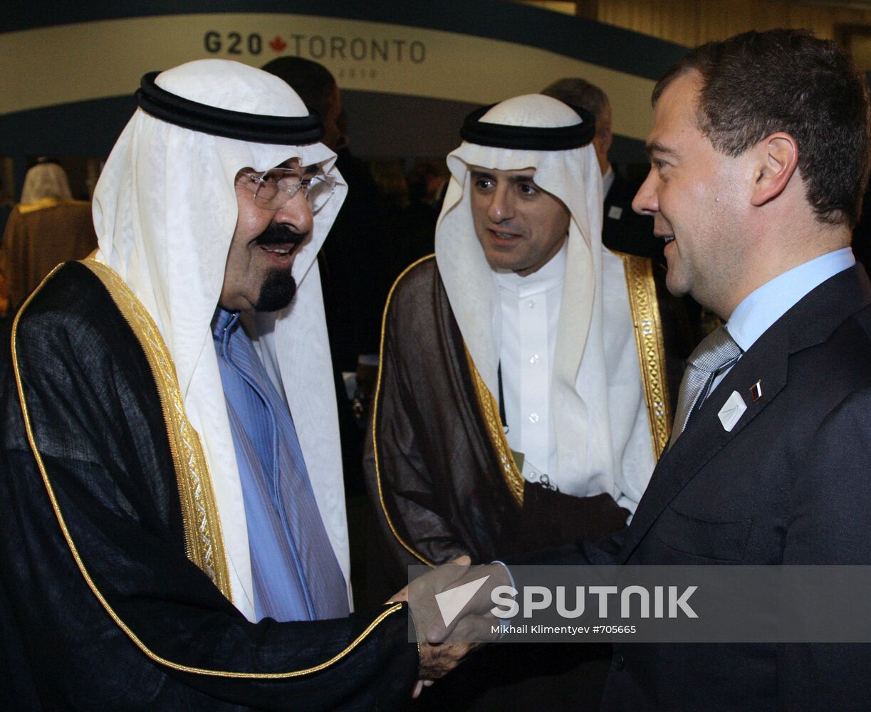 Dmitry Medvedev attends G20 summit in Toronto