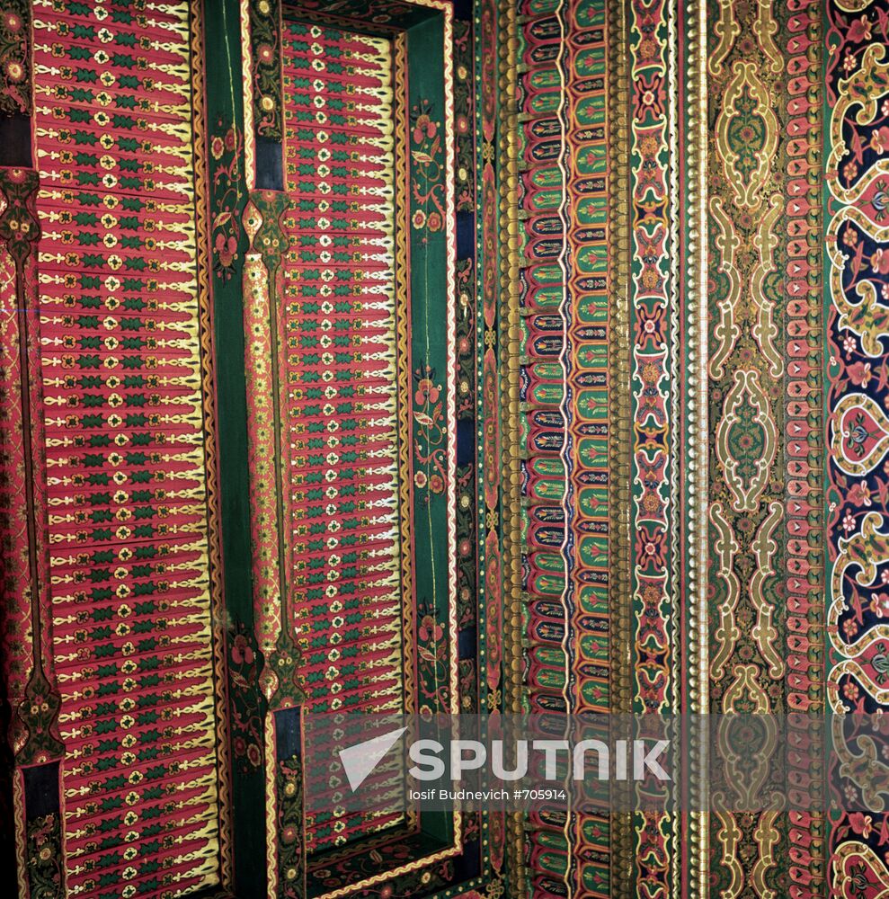 Ceiling in a Tajik house