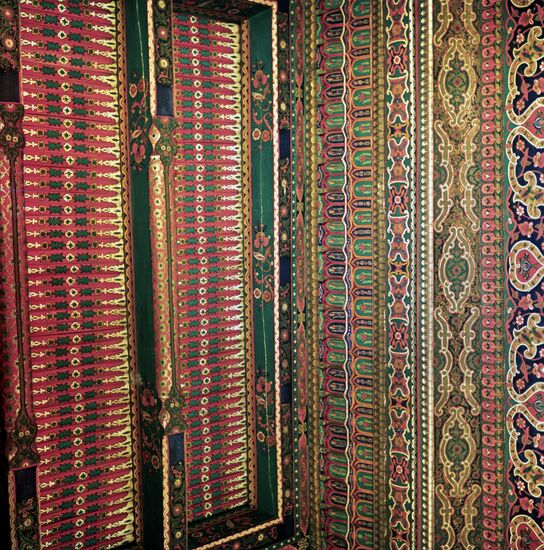 Ceiling in a Tajik house