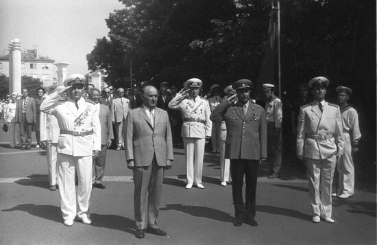 First Secretary Todor Zhivkov and Dobri Marinov Djurov