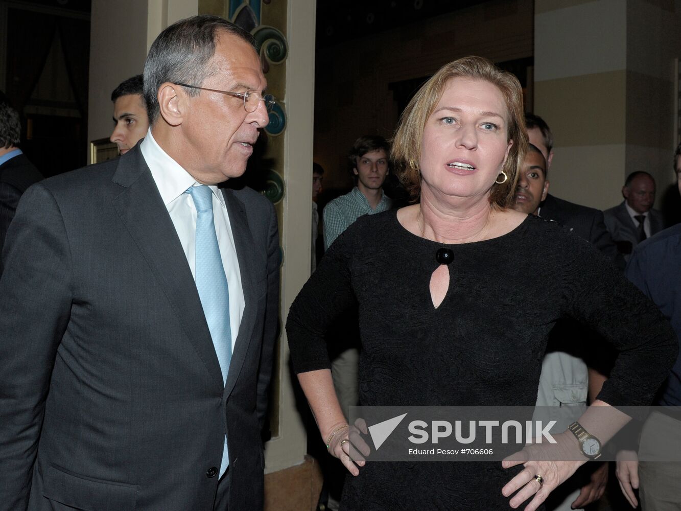 Sergei Lavrov and Tzipi Livni