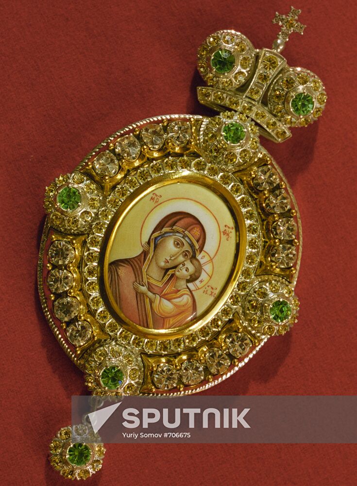 A silver panagia