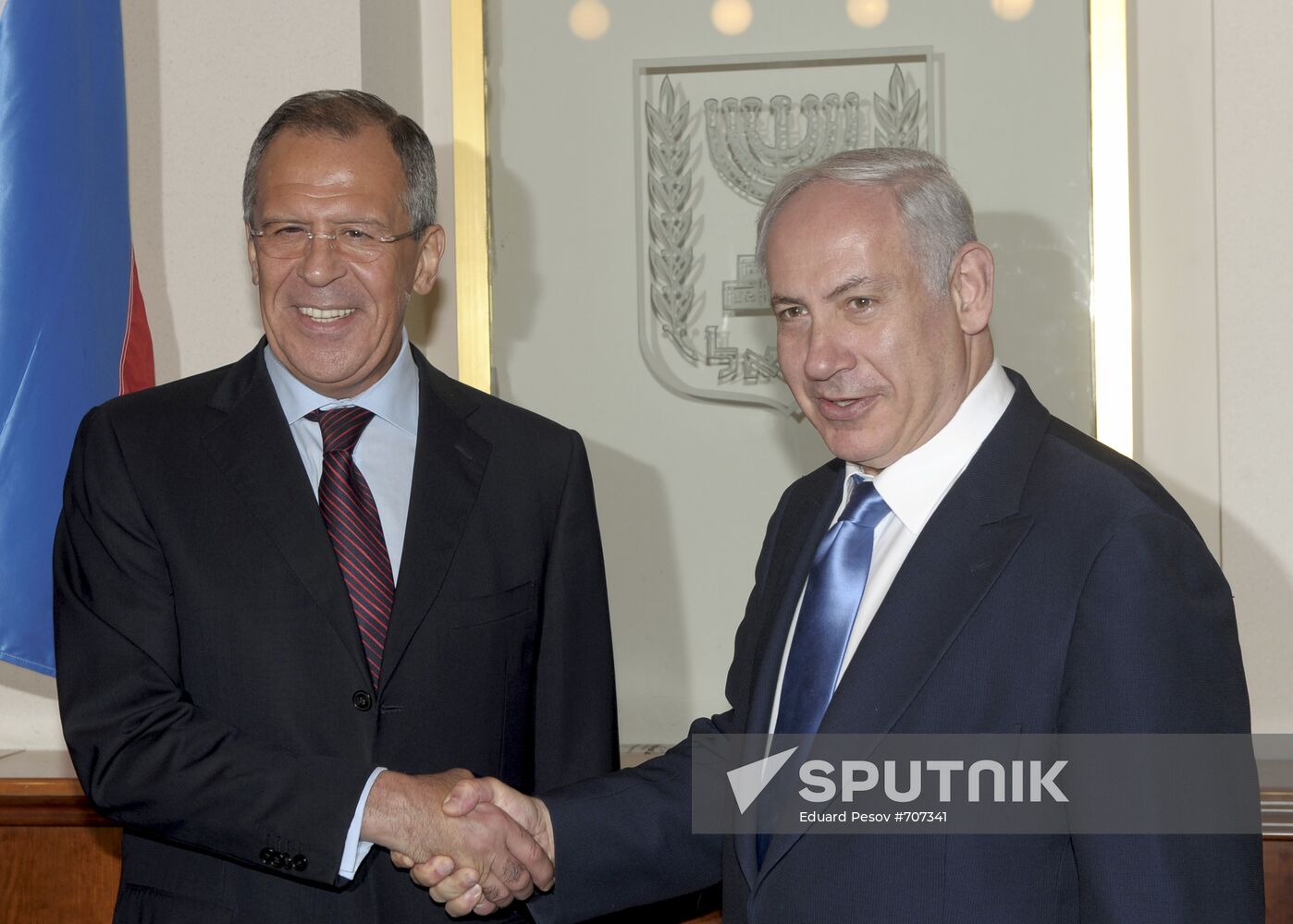 Sergei Lavrov meeting Benjamin Netanyahu