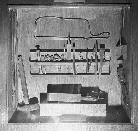 Tool set at partisans' arms workshop