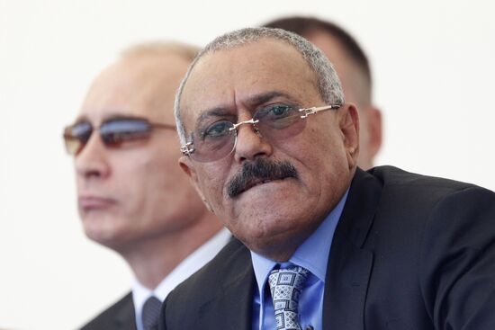 Vladimir Putin and Ali Abdullah Saleh