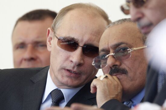Vladimir Putin and Ali Abdullah Saleh