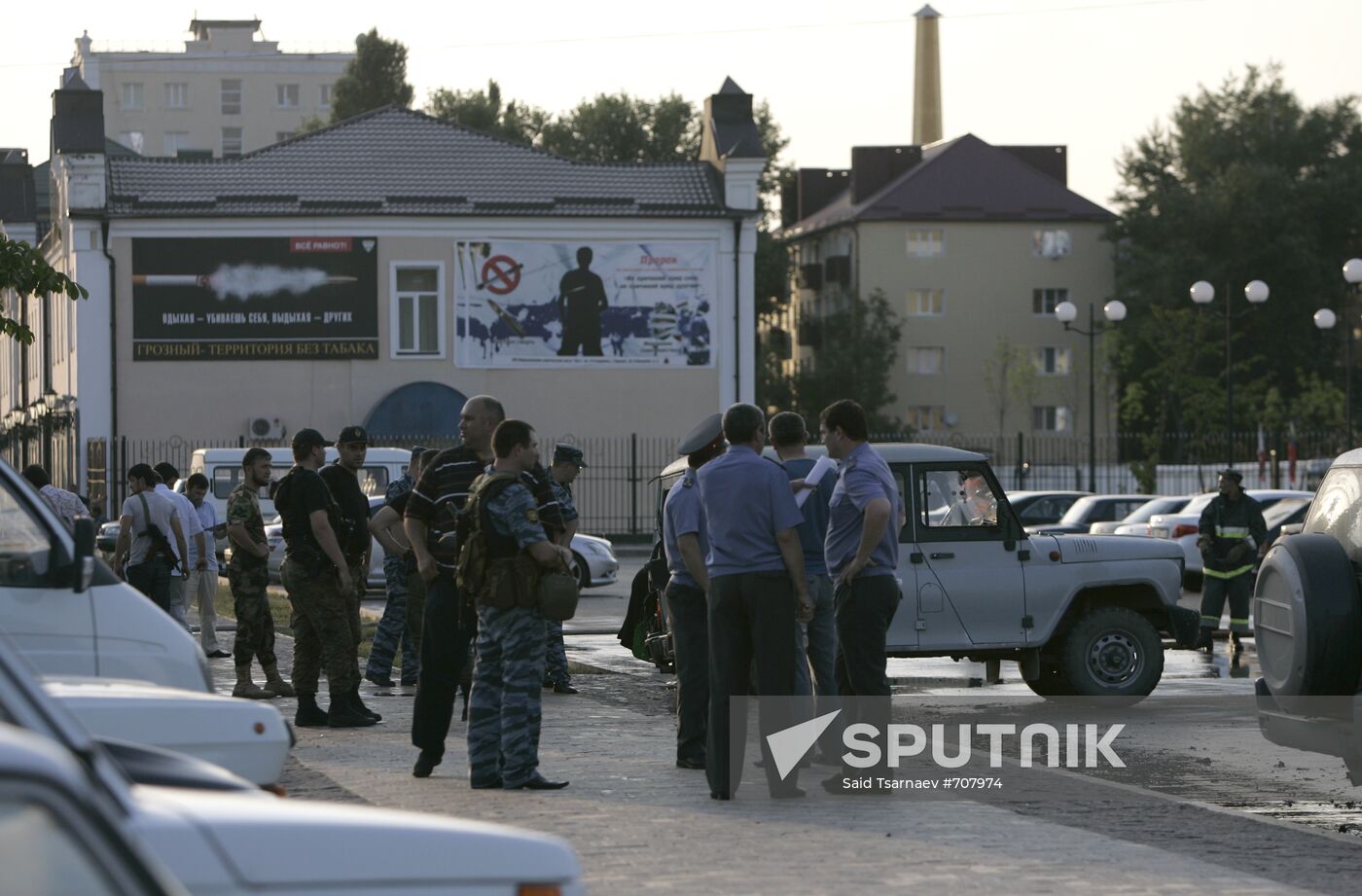 Suicide bomber blows himself up outside Grozny concert hall
