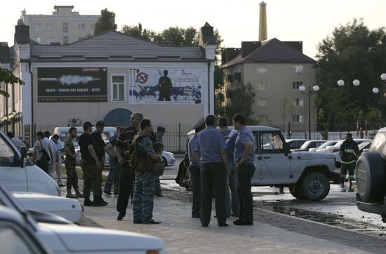 Suicide bomber blows himself up outside Grozny concert hall