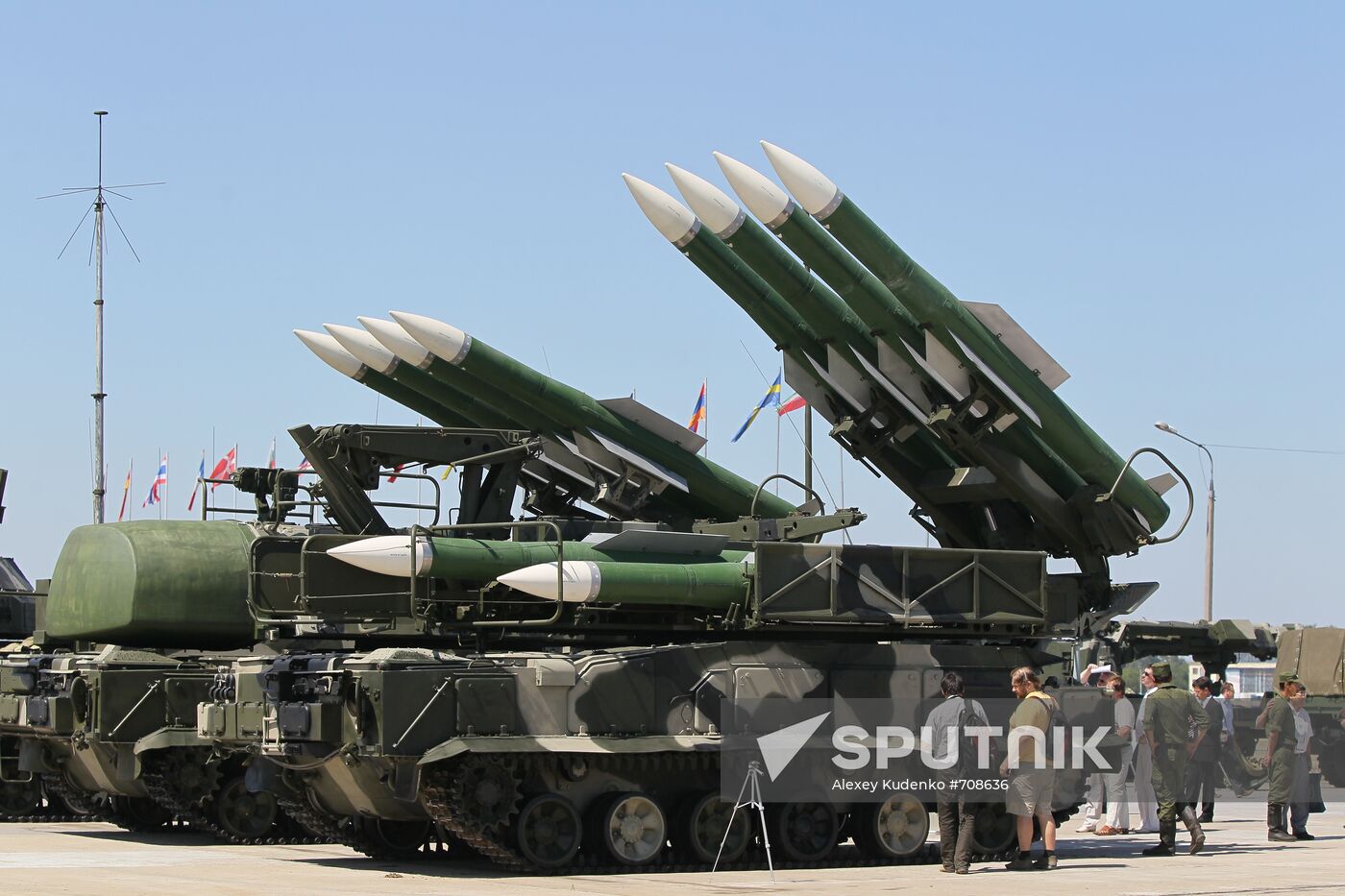 Buk-M1 anti-aircraft missile system.